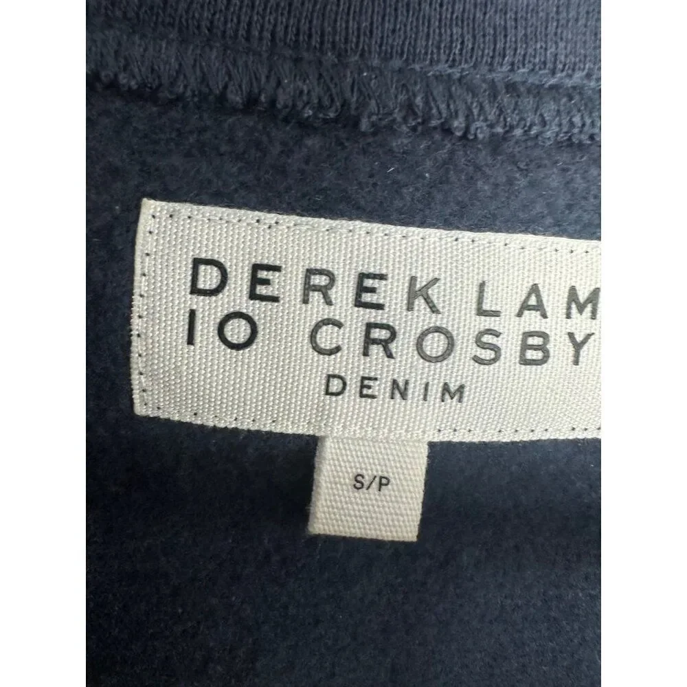 Derek Lam 10 Crosby Small Navy Faux Layered Sweater Top Casual Office Nautical